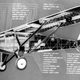 A cutaway drawing of the Spirit of St. Louis showing the huge fuel tank in the front of the cockpit, as well as the fuel tanks in the wings. (National Air and Space Museum)